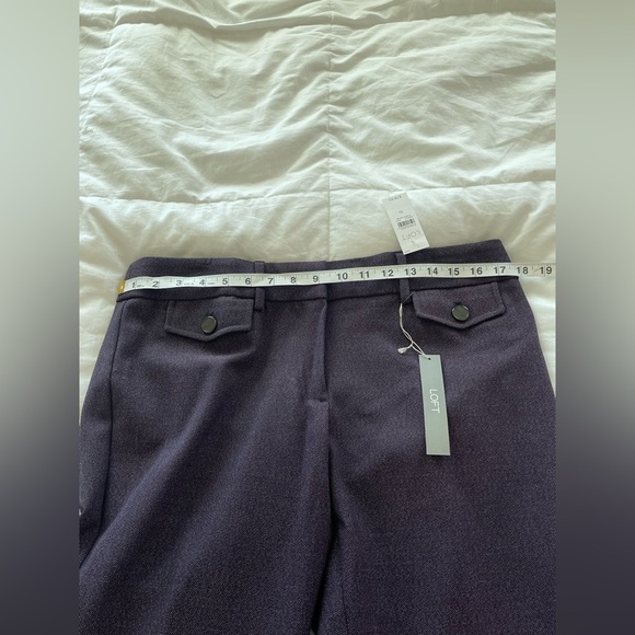 NWT LOFT Textured Purple Straight Leg Dress Pants Size 10 Workwear Career - Picture 9 of 12